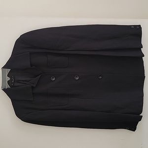 SISLEY Made in Italy Linen Blend Black Blazer Sz 12/46